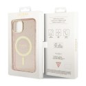 Guess Glitter Gold MagSafe - Case for iPhone 14 (Pink)
