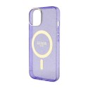 Guess Glitter Gold MagSafe - Casse for iPhone 14 Plus (Purple)
