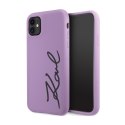 Karl Lagerfeld Silicone Signature - Case for iPhone 11 (Purple)