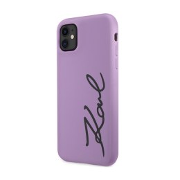 Karl Lagerfeld Silicone Signature - Case for iPhone 11 (Purple)