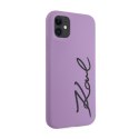 Karl Lagerfeld Silicone Signature - Case for iPhone 11 (Purple)