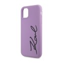 Karl Lagerfeld Silicone Signature - Case for iPhone 11 (Purple)