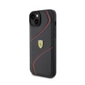 Ferrari Twist Metal Logo - Case for iPhone 15 Plus (Black)