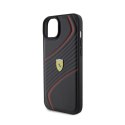 Ferrari Twist Metal Logo - Case for iPhone 15 Plus (Black)