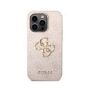 Guess 4G Big Metal Logo - Case for iPhone 15 Pro (Pink)