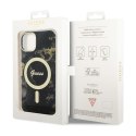 Guess Golden Marble MagSafe - Case for iPhone 14 (Black)