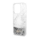 Guess Liquid Glitter Marble - Case for iPhone 14 Pro (White)