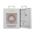 Guess MagSafe Ring Stand Rhinestone - Magnetic finger holder for phone with stand function (Pink)