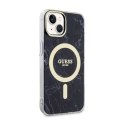Guess Marble MagSafe - Case for iPhone 14 Plus (Black)