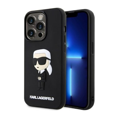 Karl Lagerfeld 3D Rubber NFT Ikonik - Case for iPhone 14 Pro (Black)