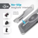 Speck Presidio Lux Grip ClickLock & Magsafe - Case for iPhone 15 / iPhone 14 / iPhone 13 (Clear / Platinium Glitter / Chrome Fin