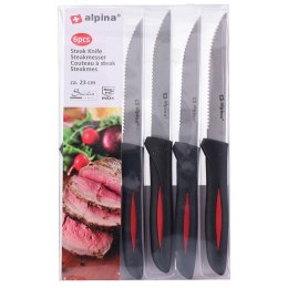 Alpina - INOX stainless steel steak knife set 23 cm 6 pcs. (black)