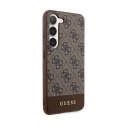 Guess 4G Bottom Stripe Metal Logo Collection - Samsung Galaxy S24 Case (brown)