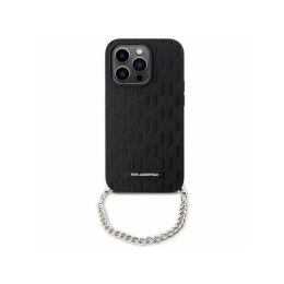 Karl Lagerfeld Saffiano Monogram Chain - Case for iPhone 14 (Black)