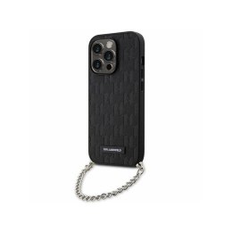 Karl Lagerfeld Saffiano Monogram Chain - Case for iPhone 14 Pro (Black)