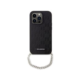 Karl Lagerfeld Saffiano Monogram Chain - Case for iPhone 14 Pro (Black)