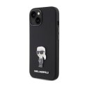 Karl Lagerfeld Silicone Ikonik Metal Pin - iPhone 15 Plus Case (Black)