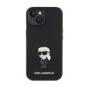 Karl Lagerfeld Silicone Ikonik Metal Pin - iPhone 15 Plus Case (Black)