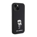 Karl Lagerfeld Silicone Ikonik Metal Pin - iPhone 15 Plus Case (Black)