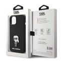 Karl Lagerfeld Silicone Ikonik Metal Pin - iPhone 15 Plus Case (Black)