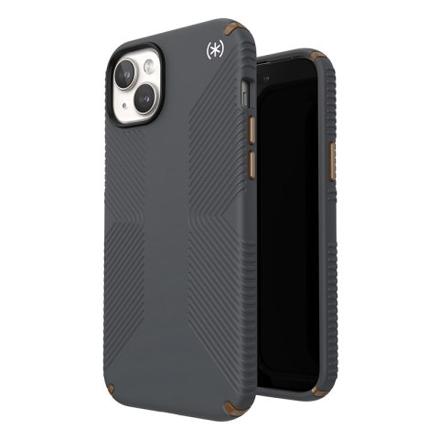 Speck Presidio2 Grip Magsafe - Case for iPhone 15 Plus / iPhone 14 Plus (Charcoal Grey / Cool Bronze / White)