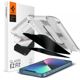 Spigen GLAS.TR EZ FIT Privacy 2-Pack - Tempered glass with privacy filter for iPhone 14 / iPhone 13 Pro / iPhone 13 2 pcs