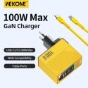 WEKOME WP-U155 Tint Series - 2x USB-C & USB-A Super Fast Charger GaN 100W (Yellow)