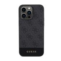 Guess 4G Bottom Stripe Metal Logo Collection - Case for iPhone 15 Pro Max (grey)