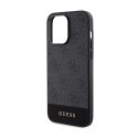 Guess 4G Bottom Stripe Metal Logo Collection - Case for iPhone 15 Pro Max (grey)