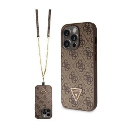 Guess Crossbody 4G Metal Logo - iPhone 14 Pro Case (brown)