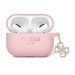 Guess Liquid Silicone Glitter Triangle Charm - AirPods Pro 2 Case (pink)