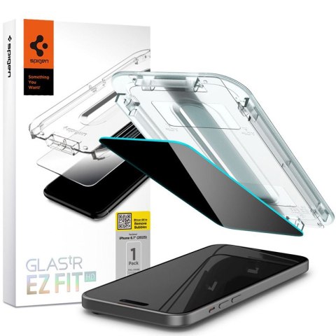 Spigen GLAS.TR EZ FIT Privacy - Tempered glass with privacy filter for iPhone 15