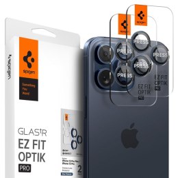 Spigen Optik.TR EZ Fit Camera Lens Protector 2-Pack - Lens protection glass for iPhone 15 Pro / iPhone 15 Pro Max / iPhone 14 Pr