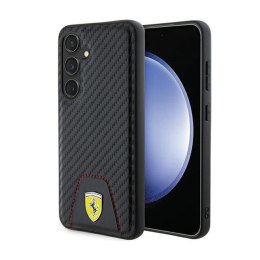 Ferrari Carbon Stitched Bottom - Case for Samsung Galaxy S24 (black)