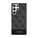 Guess 4G Bottom Stripe Metal Logo Collection - Case for Samsung Galaxy S24 Ultra (black)