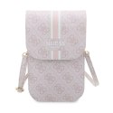 Guess 4G Stripes - Crossbody phone bag (pink)