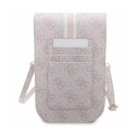 Guess 4G Stripes - Crossbody phone bag (pink)