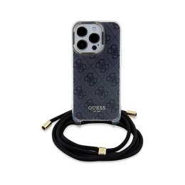 Guess Crossbody Cord 4G Print - iPhone 15 Pro Max Case (Black)