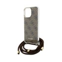 Guess Crossbody Cord 4G Print - iPhone 15 Pro Max Case (brown)