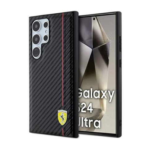 Ferrari Carbon Printed Line - Case Samsung Galaxy S24 Ultra (black)