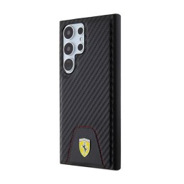 Ferrari Carbon Stitched Bottom - Case for Samsung Galaxy S24 Ultra (black)