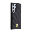 Ferrari Carbon Stitched Bottom - Case for Samsung Galaxy S24 Ultra (black)