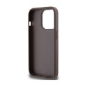 Guess 4G Bottom Stripe Metal Logo Collection - Case for iPhone 15 Pro Max (brown)