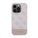 Guess 4G Bottom Stripe Metal Logo Collection - Case for iPhone 15 Pro (pink)