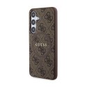 Guess 4G Collection Leather Metal Logo MagSafe - Case Samsung Galaxy S24 (Brown)