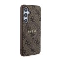 Guess 4G Collection Leather Metal Logo MagSafe - Case Samsung Galaxy S24 (Brown)