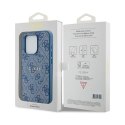 Guess 4G Collection Leather Metal Logo MagSafe - Case for iPhone 14 Pro (blue)