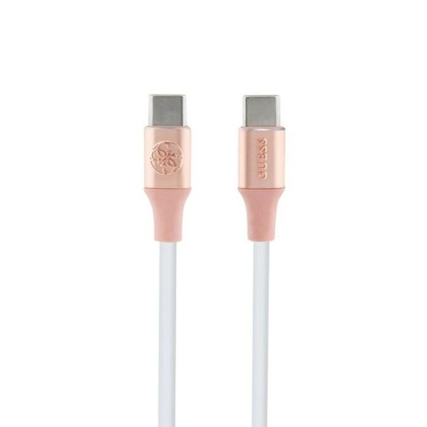 Guess Ebossed Logo - USB-C to USB-C Fast Charging cable 1.5m (pink)