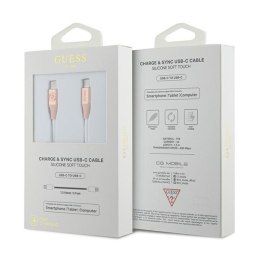 Guess Ebossed Logo - USB-C to USB-C Fast Charging cable 1.5m (pink)