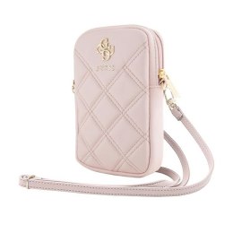 Guess Zip Quilted 4G - Phone bag (pink)